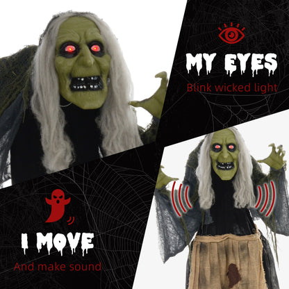 Animated Halloween Witch Decoration Sound Activated