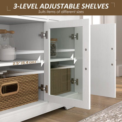 Sideboard buffet cabinet with glass doors