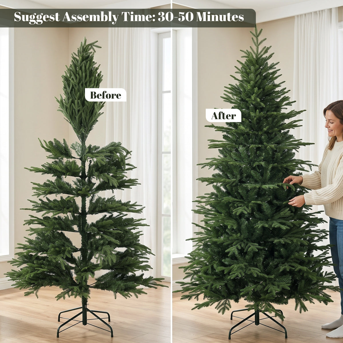 Lush Artificial Christmas Tree 213 cm