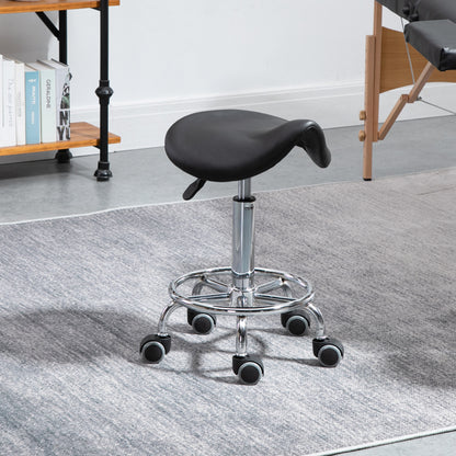 Taburete de silla ergonómico ajustable de cuero sintético