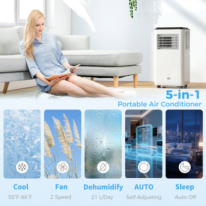 Portable air conditioner 8000 BTU 345 sq ft dehumidifier