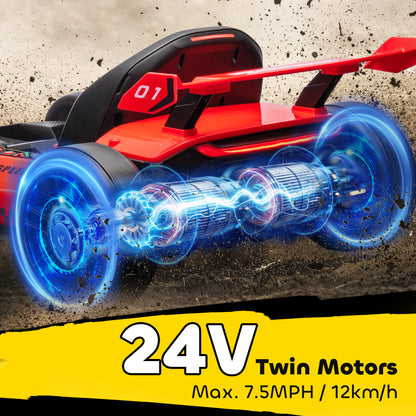 Electric Go Kart 24V Kids with Adjustable Seat