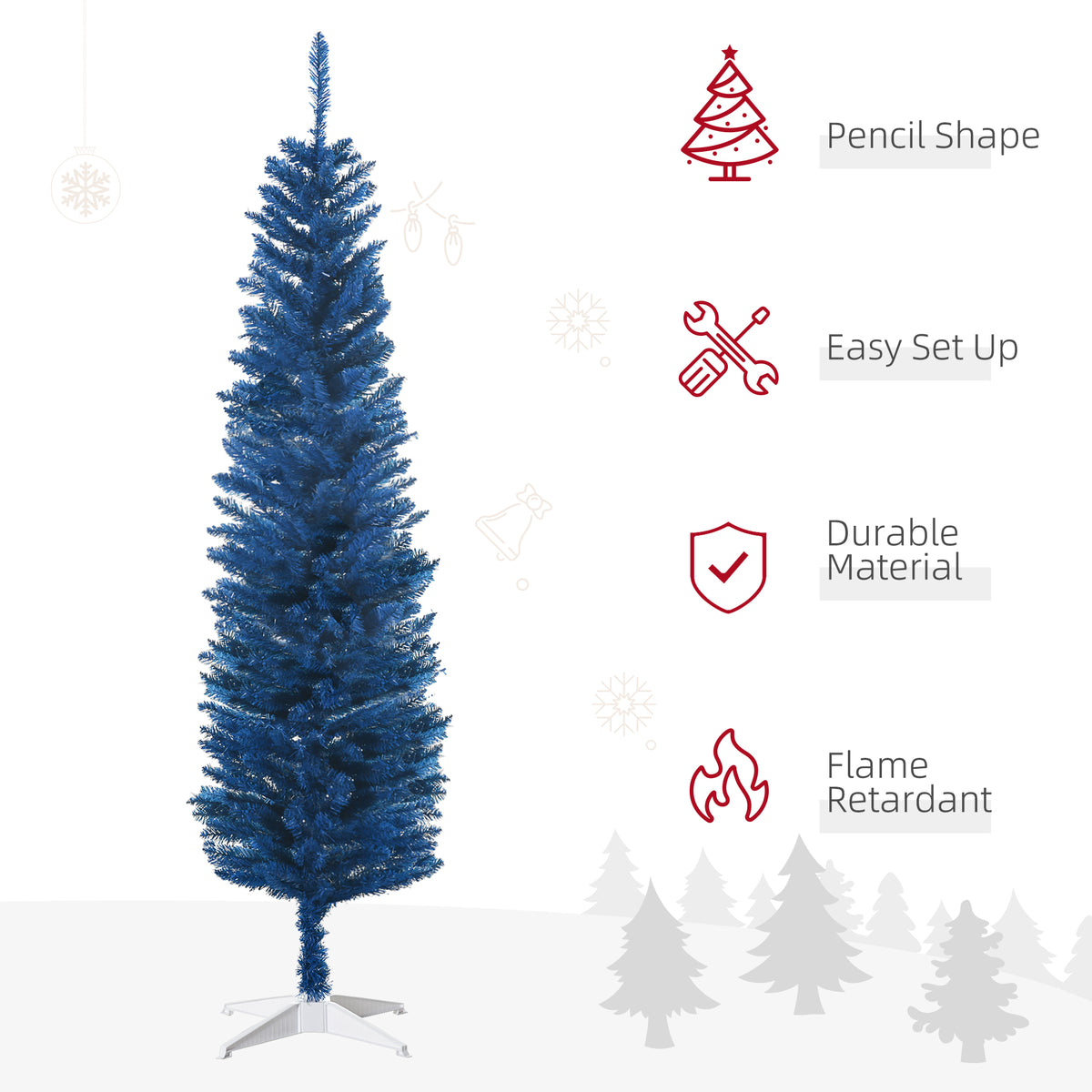 Artificial Pencil Christmas Tree 6 ft