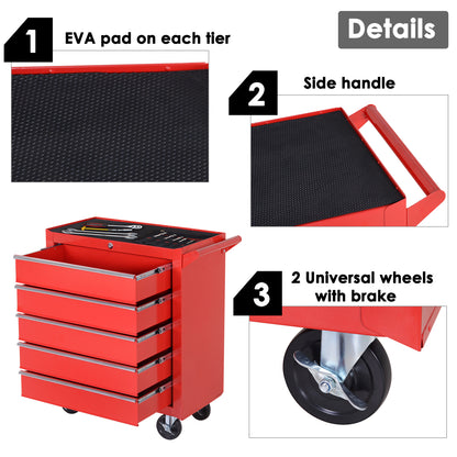 5 Drawer Rolling Tool Chest
