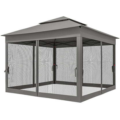 Tienda pop-up de 2 niveles con mosquitera 335 x 335 cm