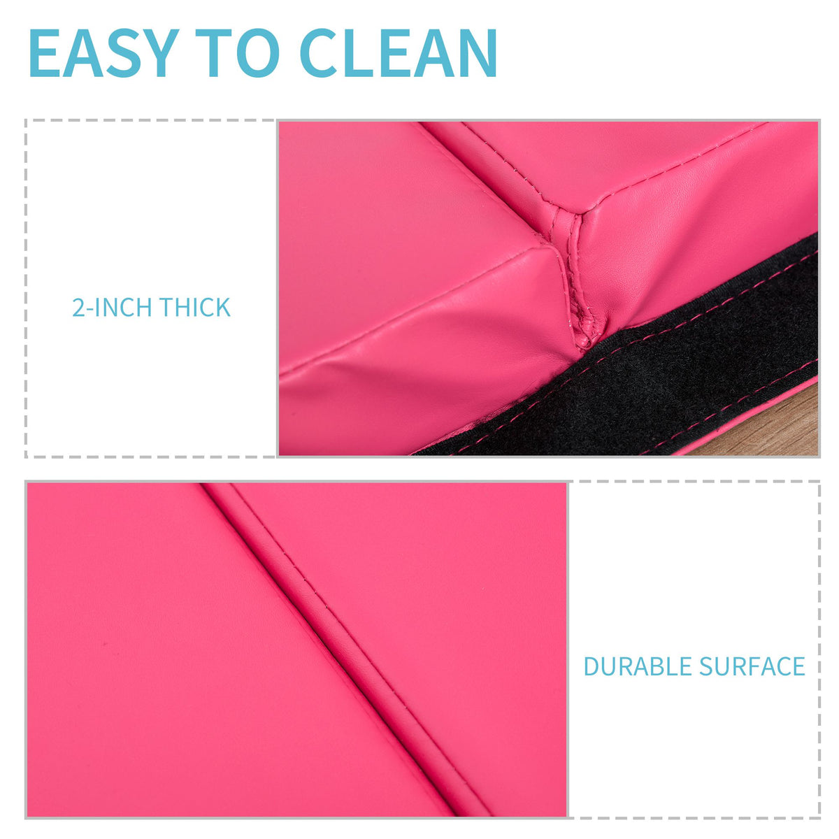 Colchoneta de gimnasia plegable gruesa para entrenamiento