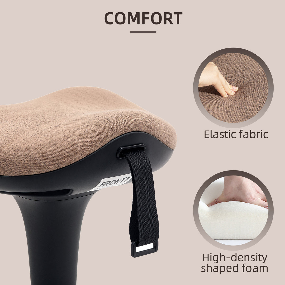 Ergonomic adjustable standing desk stool