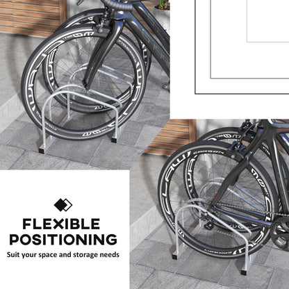 Soporte ajustable para 2 bicicletas — acero