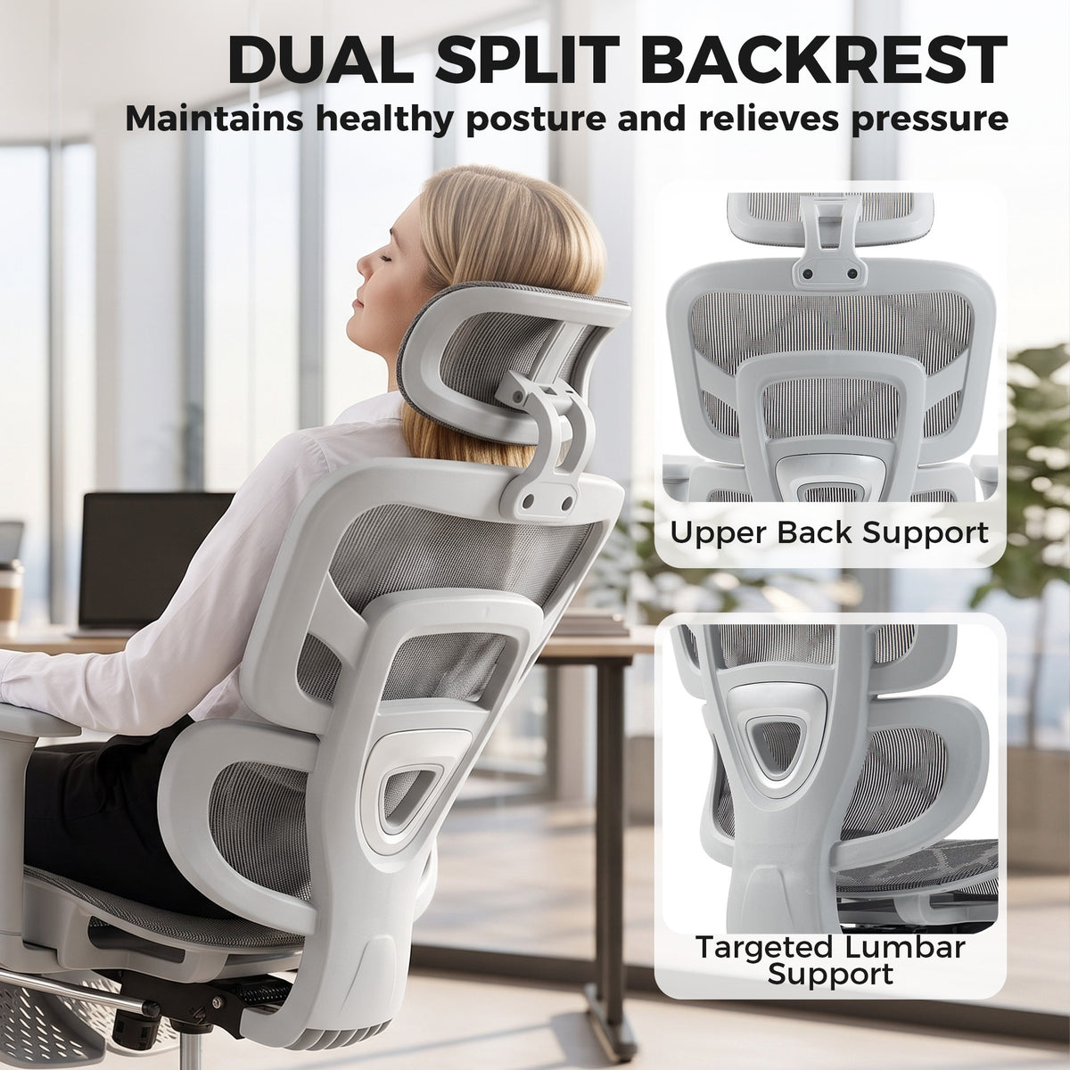 Ergonomic Mesh Office Chair with Footrest
