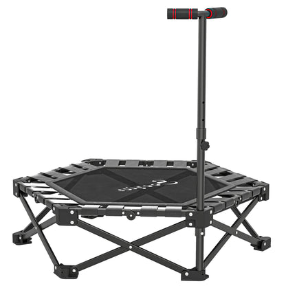 Mini trampolín plegable de entrenamiento con manillar
