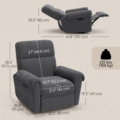 Electric Recliner Chair with USB Ports