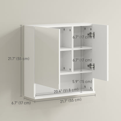 Wall mounted medicine cabinet with mirror