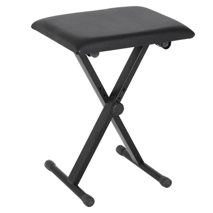 Adjustable Folding Piano Bench Padded Seat