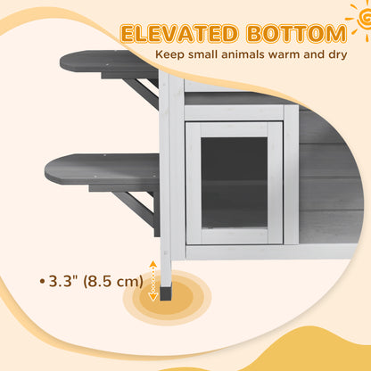 Cat House Outdoor 2-Storey with Openable Roof