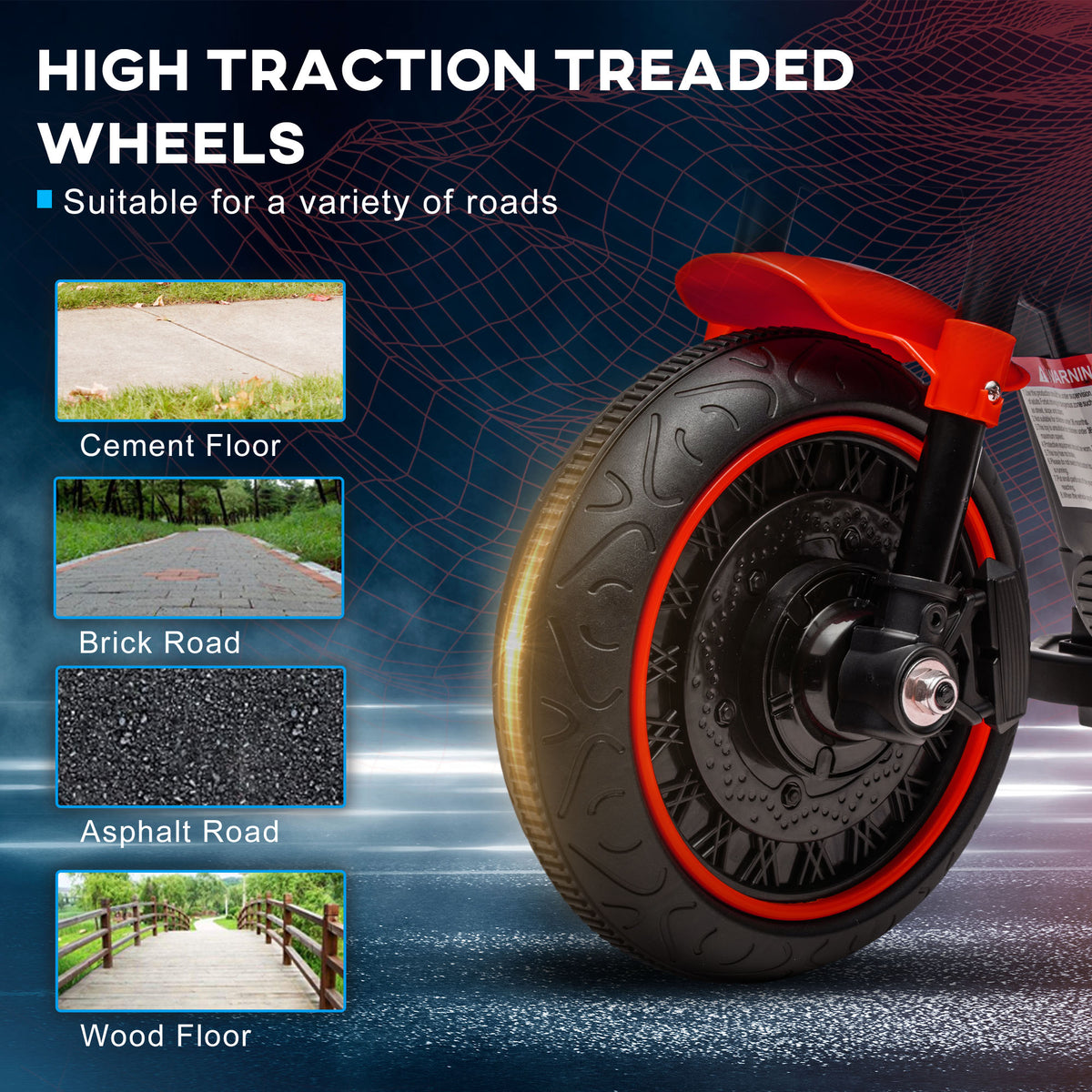Electric Motorcycle Kids 6V with Training Wheels