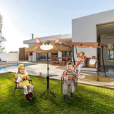 Kids picnic table and chair set with umbrella — Set of 4