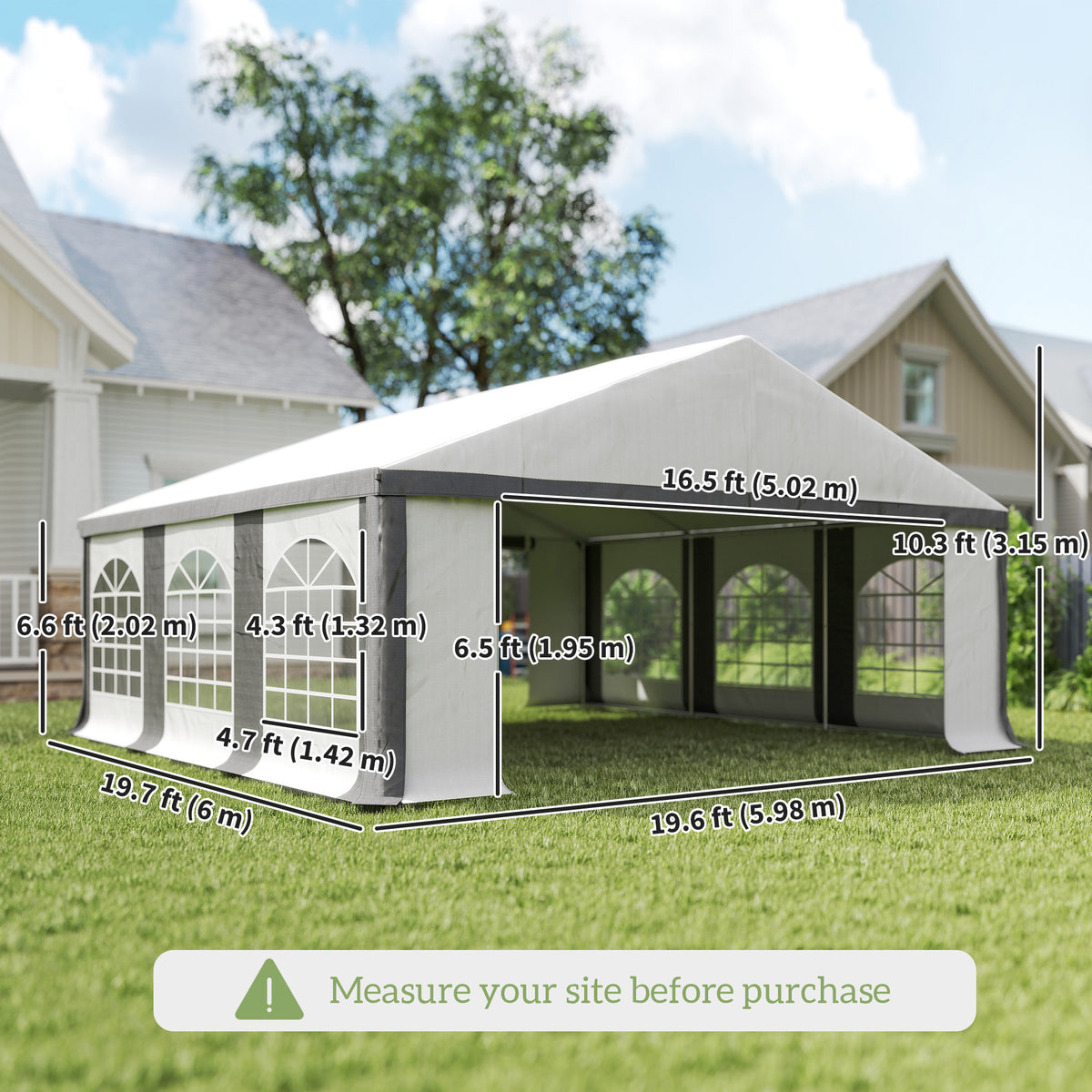 Wedding Tent 20' x 20' Galvanized Steel Frame