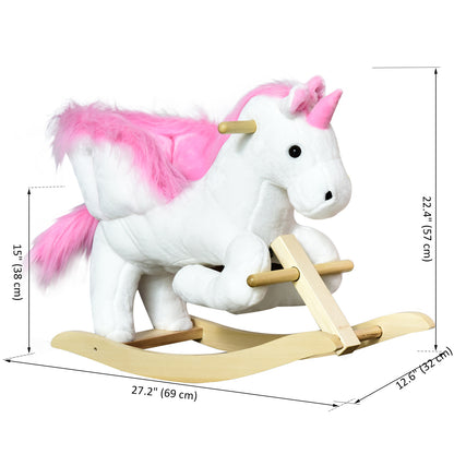 Baby rocking horse plush animal with sounds