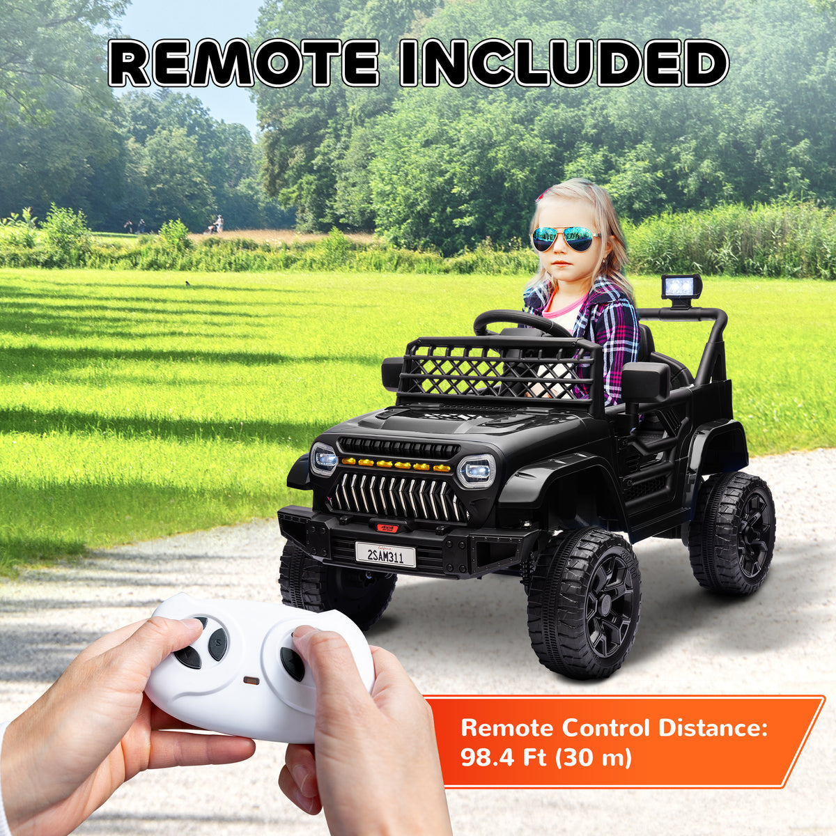 Electric 12V Ride-On Truck for Kids with Remote Control