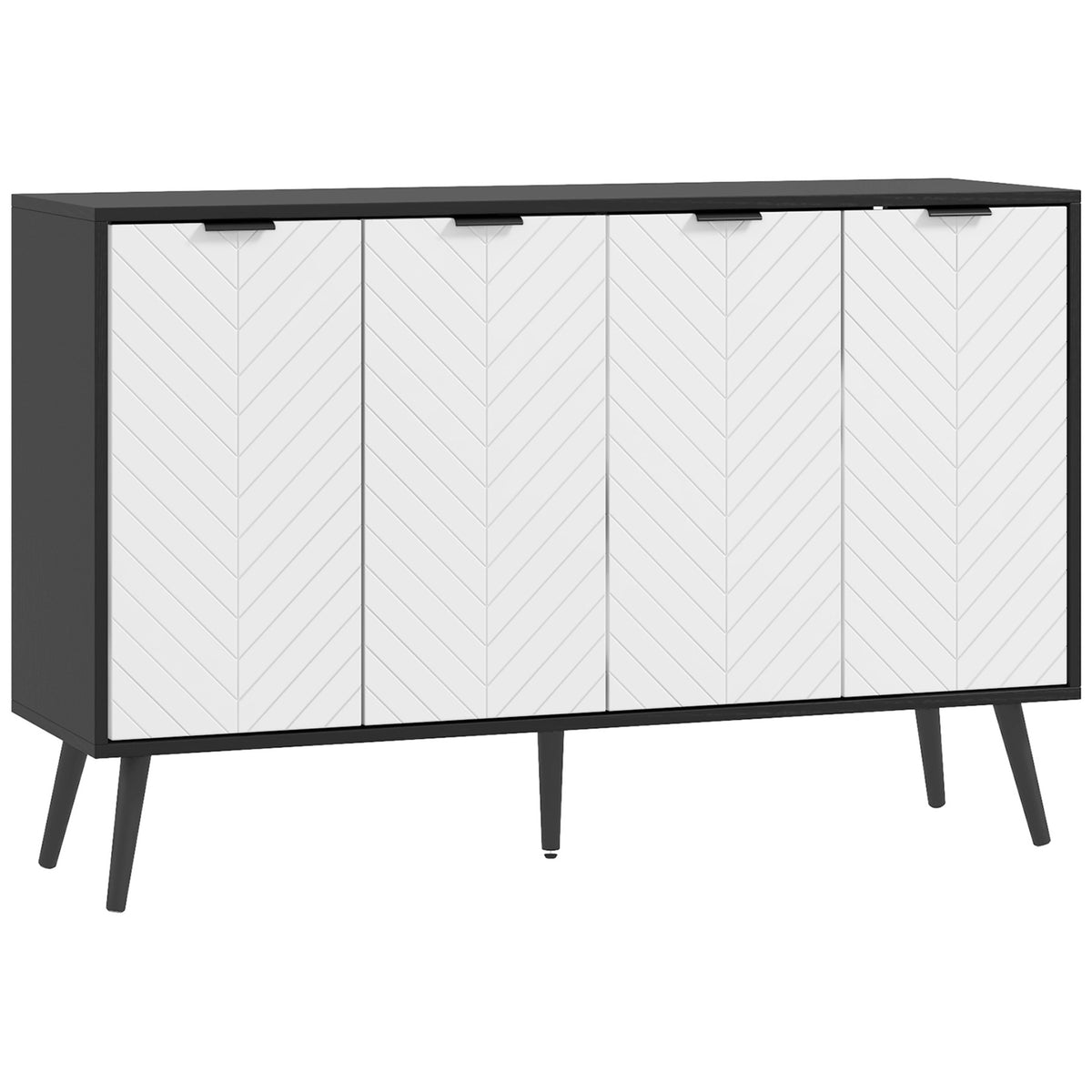 Modern sideboard buffet cabinet adjustable shelves 4 doors
