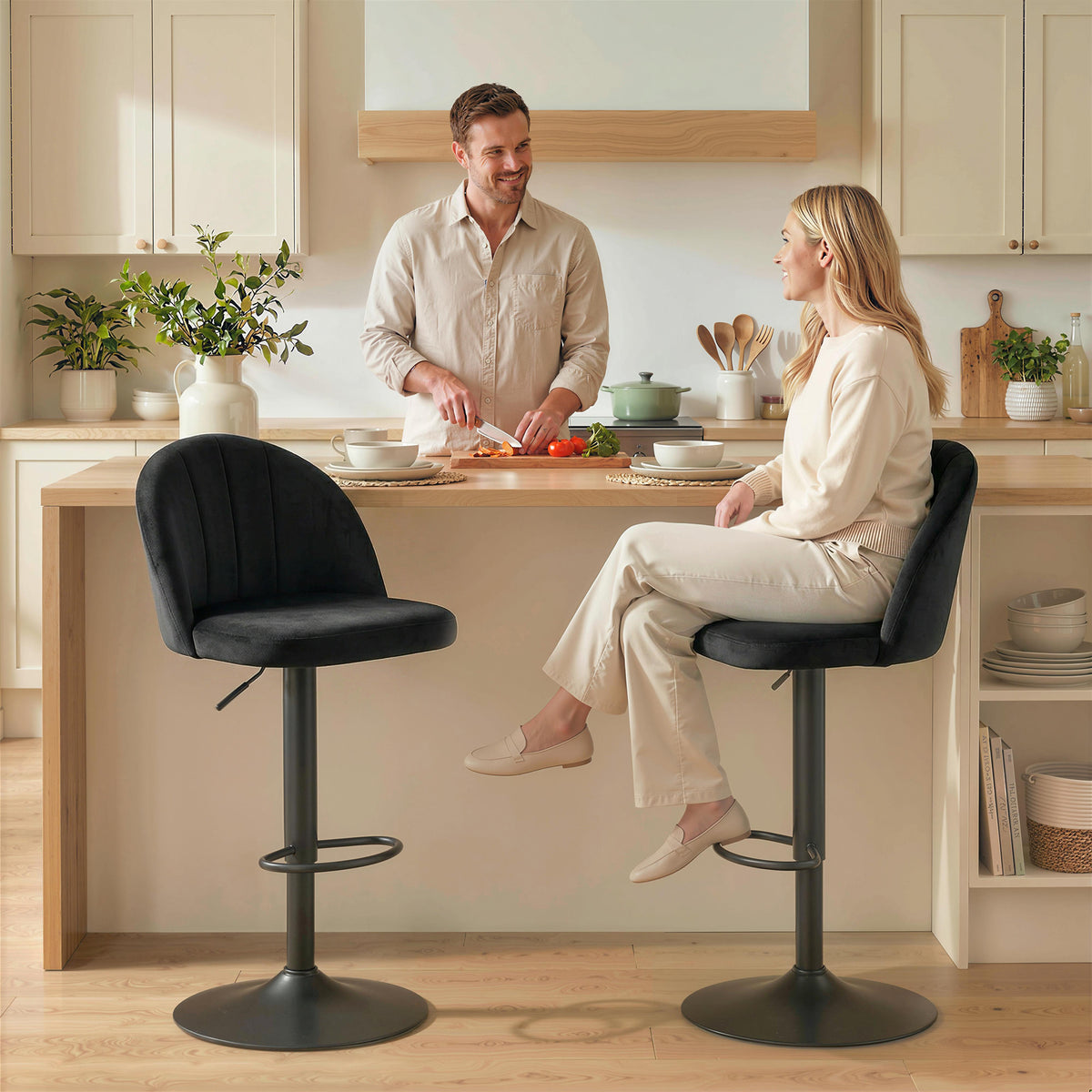 Swivel bar stools adjustable set of 2