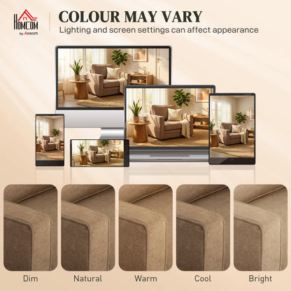 Accent Armchair Wide Seat Velvet-Feel Pocket Spring Cushion