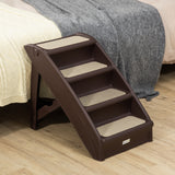 4-level portable folding pet stairs
