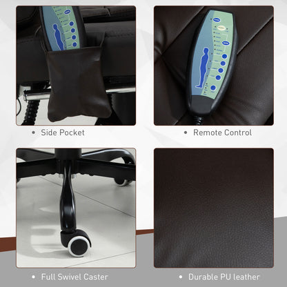 Silla de oficina de masaje reclinable con reposapiés