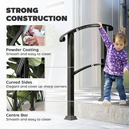 Rampa de escalera ajustable de 1 a 3 peldaños de acero