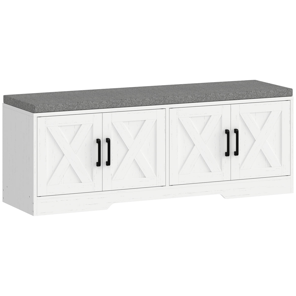 Shoe storage bench with cushion — 120 x 35 x 45 cm