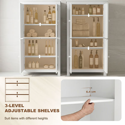 Freestanding bathroom cabinet with doors