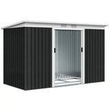 Galvanized Steel Garden Shed with Double Sliding Doors