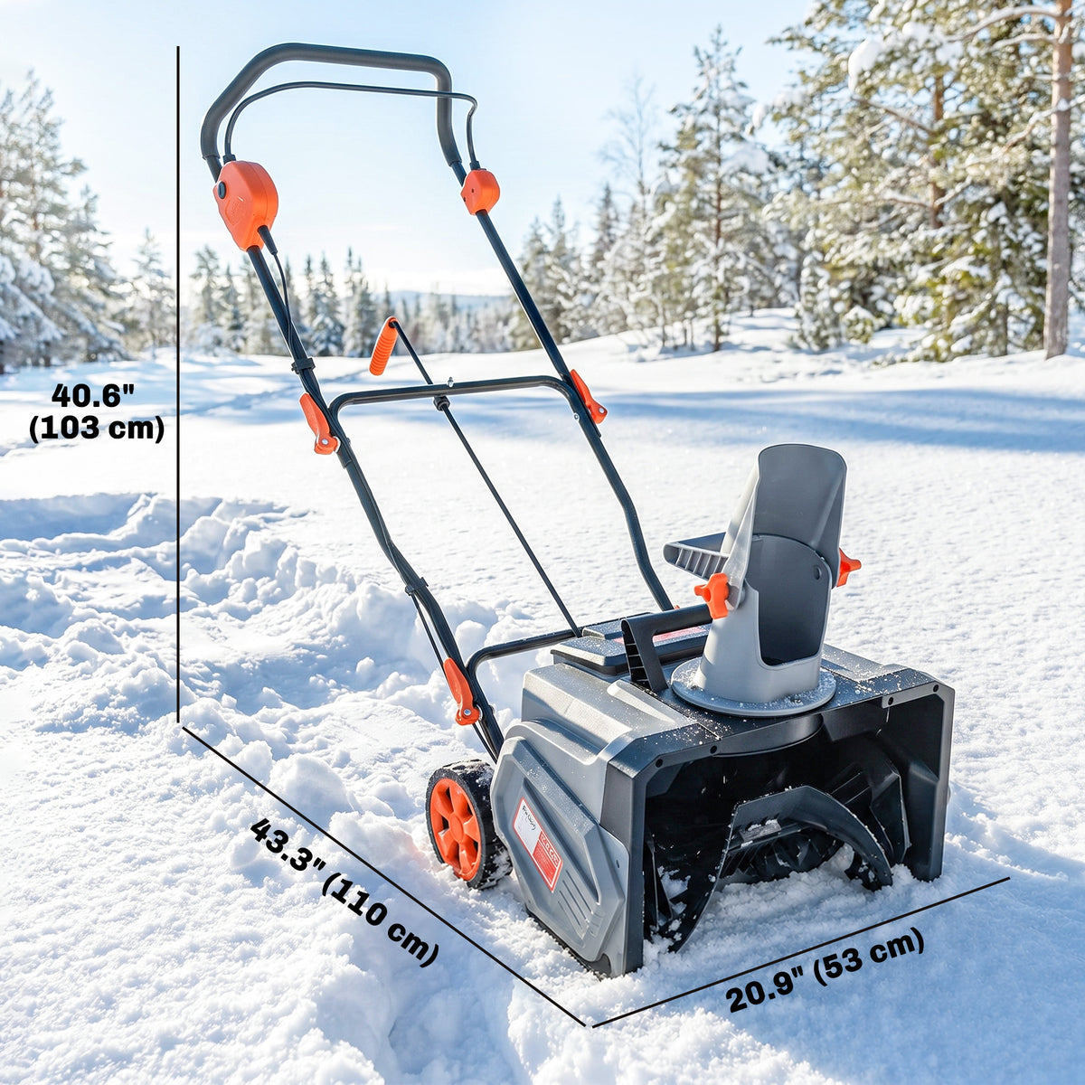 40V Cordless Snow Blower with PU Auger