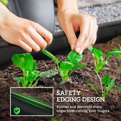 Raised Garden Bed Galvanized Steel 150 x 60 x 30 cm