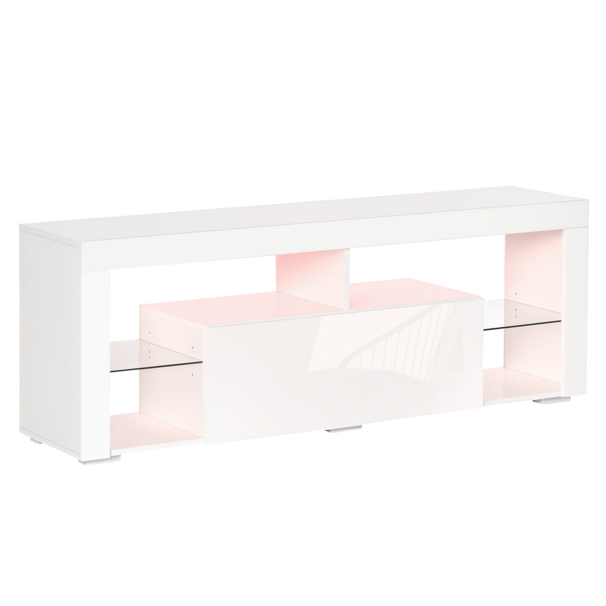 TV Stand with LED and Drawer — 140 cm