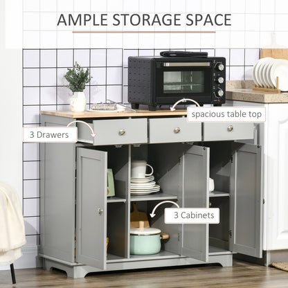 Modern Sideboard with Storage Drawers and Adjustable Shelves