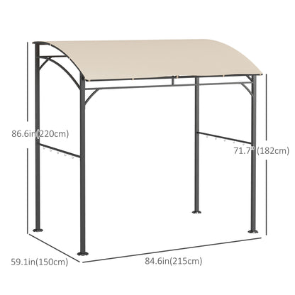 Cenador curvo para barbacoa de 7' x 5'