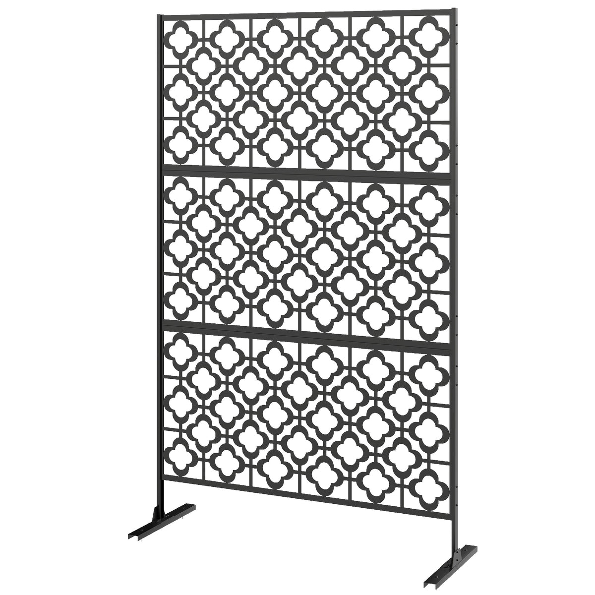 Biombo de exterior de acero galvanizado, autoportante
