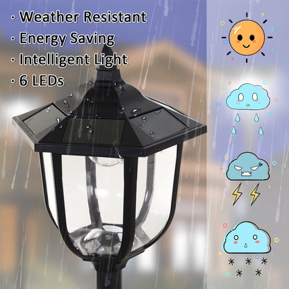 Solar Torch Lights Outdoor 6 LED Water-Resistant
