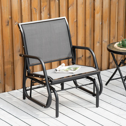 Outdoor Steel Patio Glider Chair