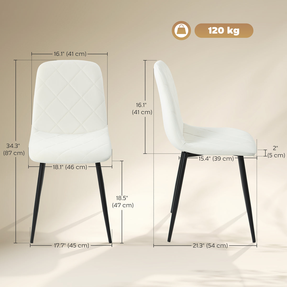 Upholstered dining chairs set of 4