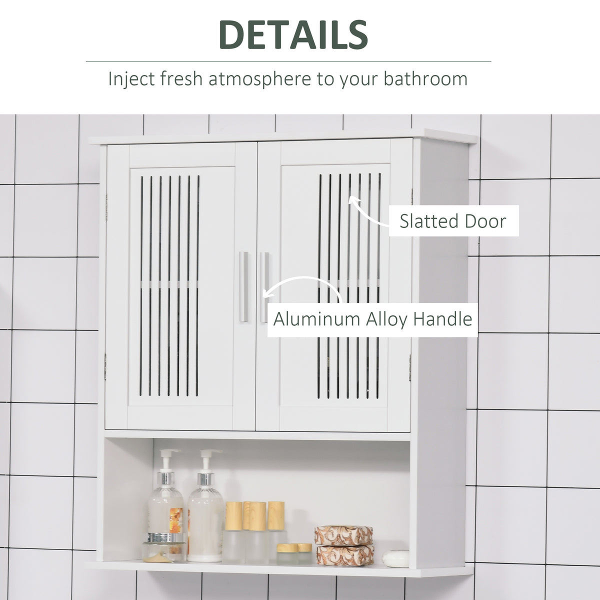 Armario de baño de pared moderno con puertas