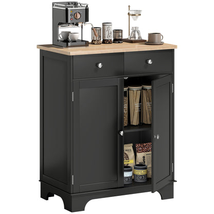 Kitchen Buffet Cabinet with Drawers and Adjustable Shelf