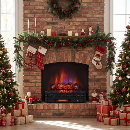 Foyer électrique intelligent à bûches infrarouges 66 cm