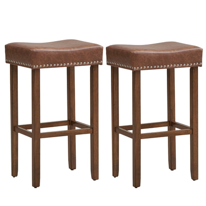 Tabouret de bar rembourré — Lot de 2