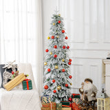Pino de Navidad artificial estilizado nevado 1,8 m