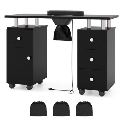 Table de manucure avec dépoussiéreur électrique
