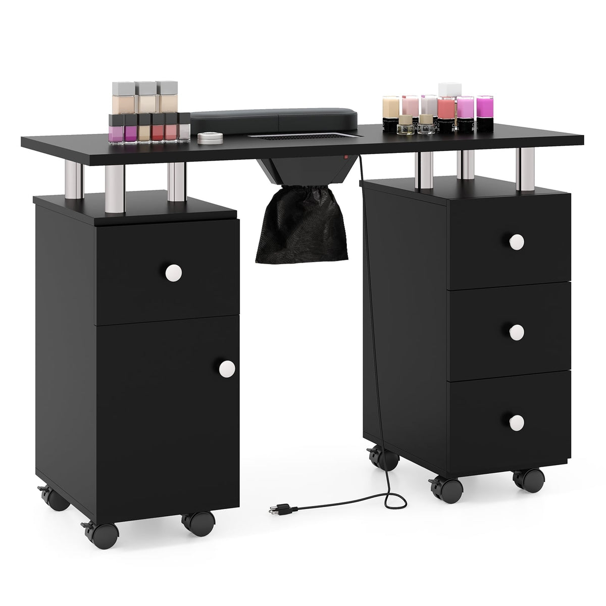 Table de manucure avec dépoussiéreur électrique
