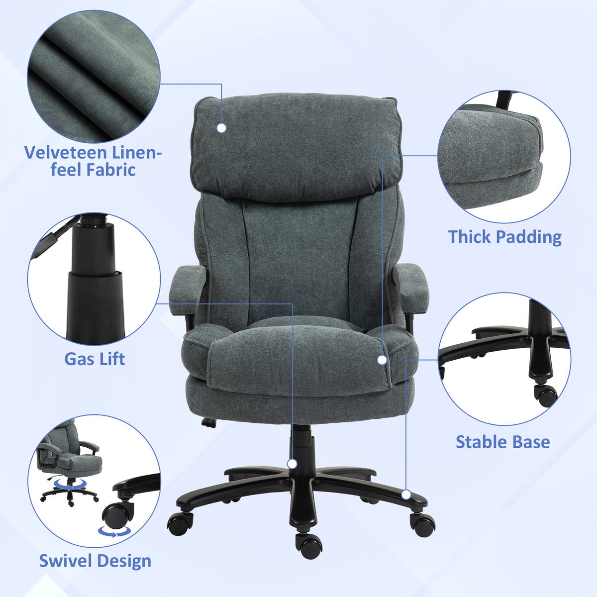 Silla de oficina ergonómica de gran tamaño