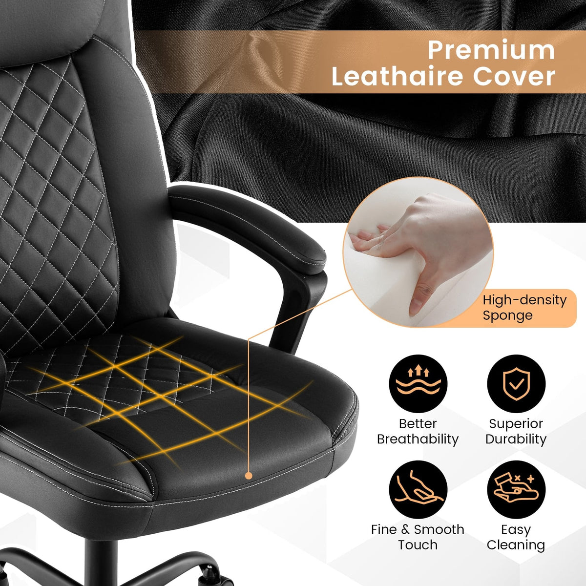 Chaise de bureau ergonomique haute